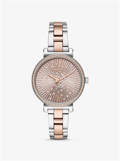 michael kors sofie pave silver tone watch|Sofie Pavé Two.